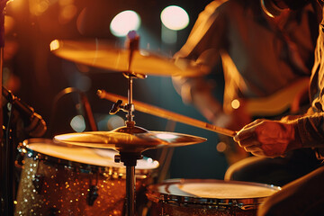 Naklejka premium Person study playing instrument generative AI