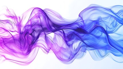 Abstract flowing waves in purple and blue hues create a dynamic visual effect.