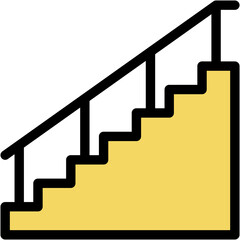 Vector Icon Stair, Architecture, House, Building, Construction