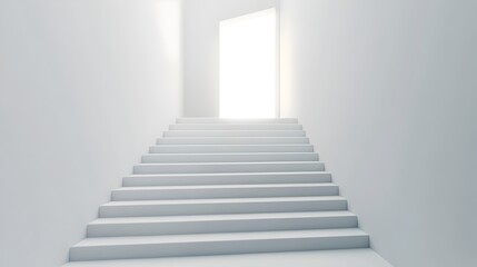 Bright Minimalist Stairway in Contemporary Architectural Interior Design