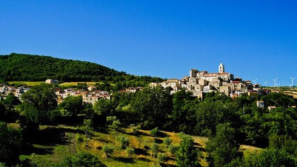 Fototapeta premium Cancellara, l'antico borgo ed il castello,Potenza,Basilicata