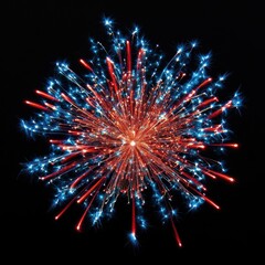 Fototapeta premium Vibrant fireworks explosion at night