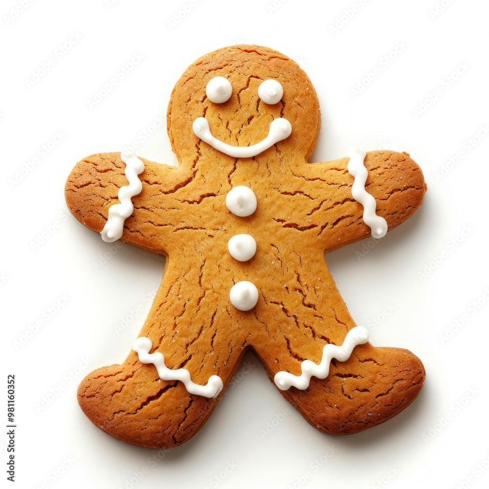 Poster Delicious gingerbread man cookie