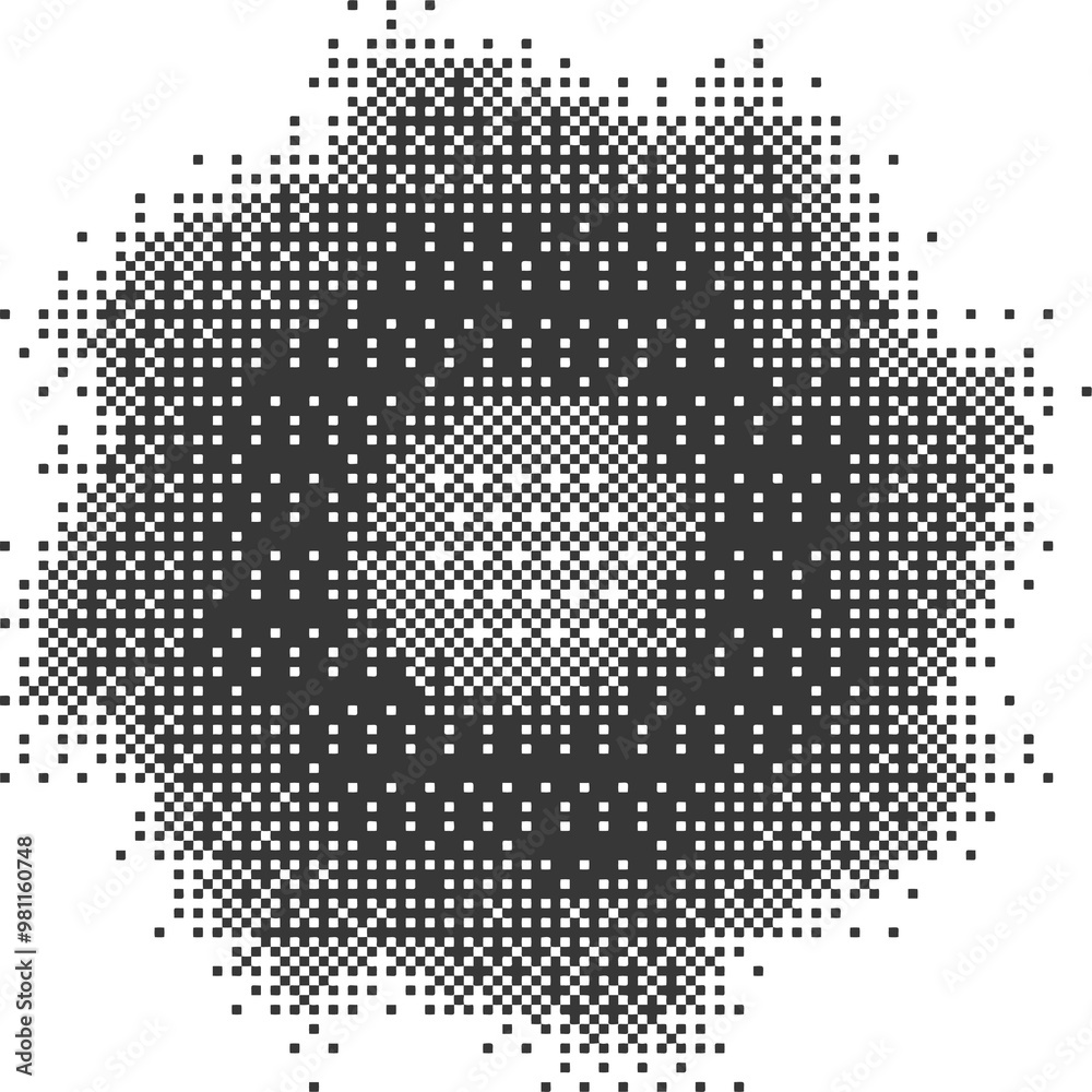 Aufkleber pixel pattern shape. textured with bitmap y2k dither gradient. retro star with old computer game gra