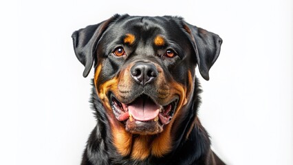 Obraz premium rottweiler isolated on transparent background. Generative Ai