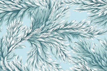 Christmas Seamless Pattern. Coniferous branches, cones, red artificial berries, thuja branches. Pattern for wrapping paper, greeting cards, invitations, fabric, prints.