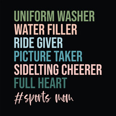 Uniform Washer Water Filler ride giver picture taker sidelting cheerer full heart #sports mom