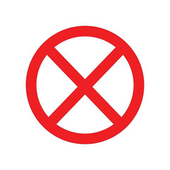 No flat icon symbol vector illustration