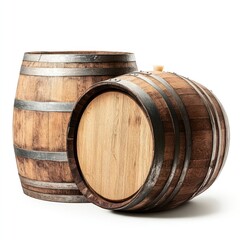 Two wine barrels keg.