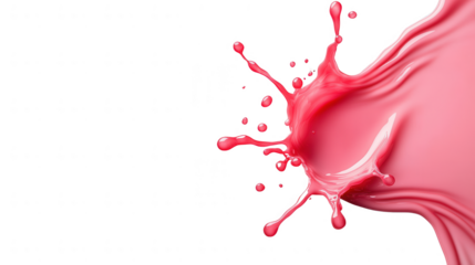 Vibrant splash of pink paint against a dark background, highlighting fluid motion and artistic expression in creative design.