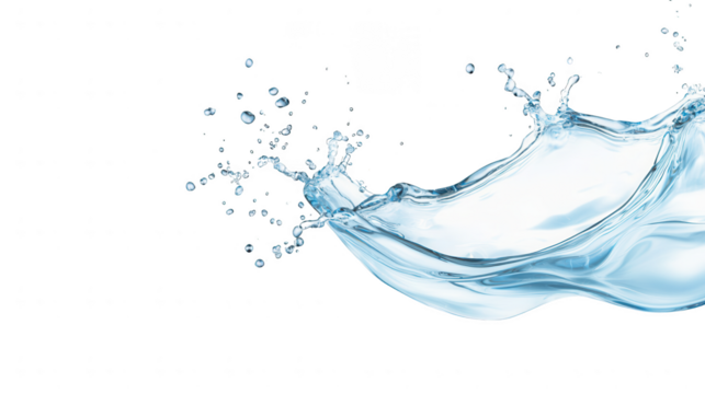 Vibrant splash of clear water, capturing the essence of freshness and motion, perfect for demonstrating fluidity and purity.