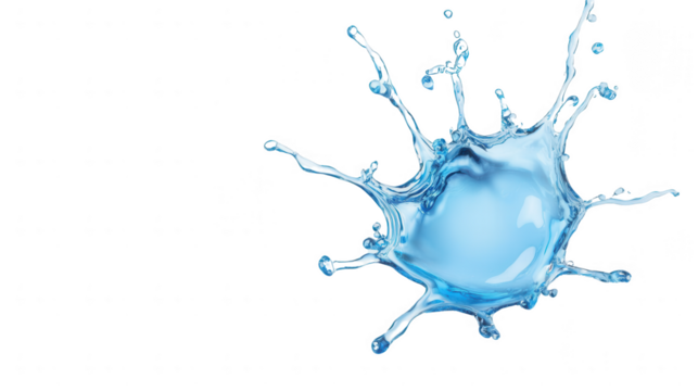 A dynamic splash of clean water captured in motion, showcasing the beauty and fluidity of nature.