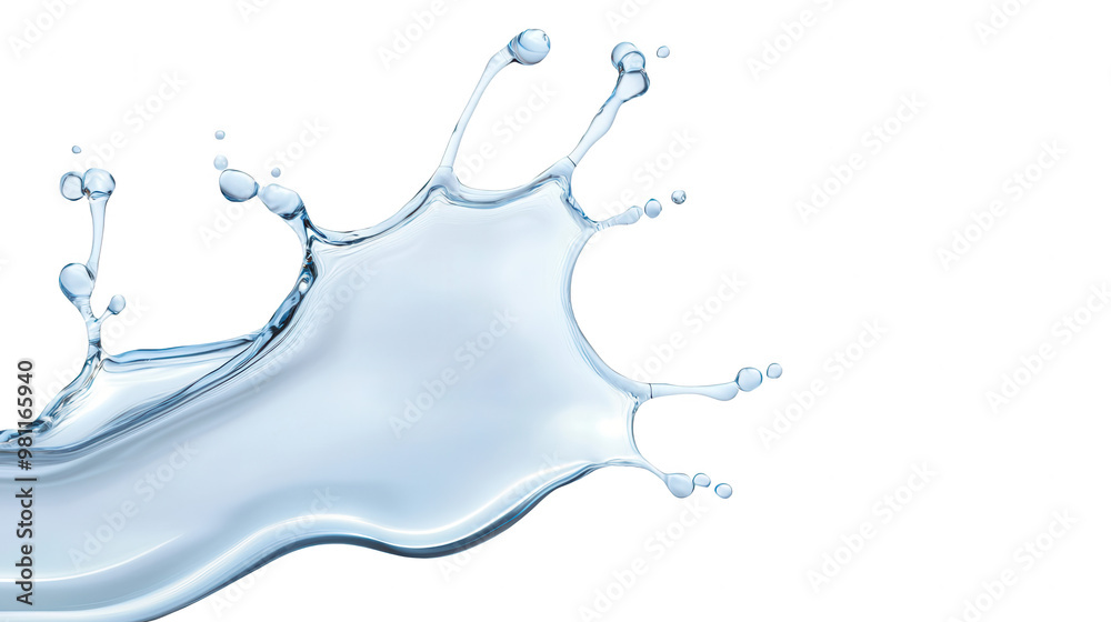 Poster a high-resolution splash of water, showcasing dynamic movement and clarity, perfect for creative pro