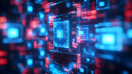 Fototapeta premium 3D Prediction Algorithm Detecting Anomalies in Voting Patterns - Computer Screen Close-Up Zooming in on Technology Ensuring Election Integrity Icon on White Background