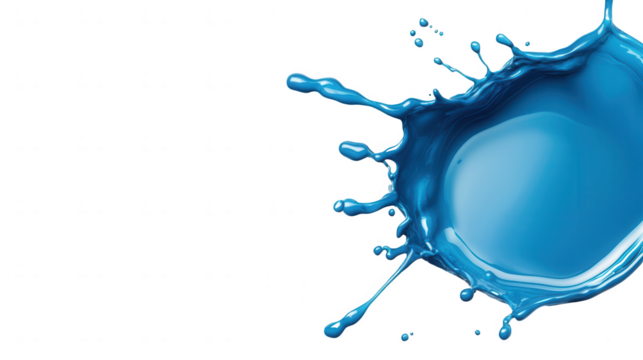 A striking splash of blue liquid, showcasing vibrant color and dynamic movement, perfect for creative designs and visual impacts. - Powered by Adobe