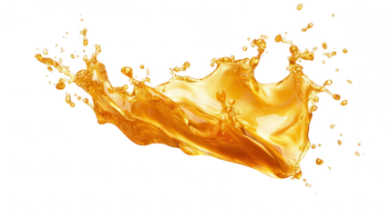 A vibrant golden liquid splash, capturing the beauty of motion and light, perfect for creative designs and culinary projects.