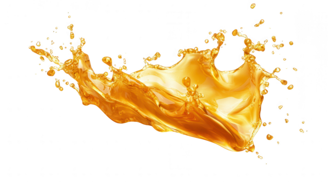 A vibrant golden liquid splash, capturing the beauty of motion and light, perfect for creative designs and culinary projects.