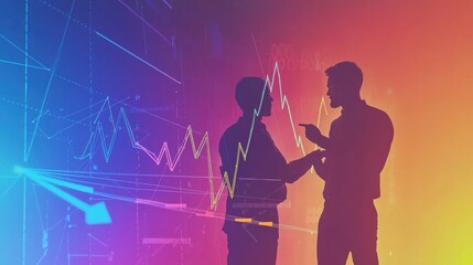 Fototapeta premium Diverse Financial Analytics and Data Visualization on Digital Dashboard