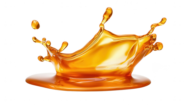 A vibrant splash of golden liquid creating a stunning visual effect against a black background.