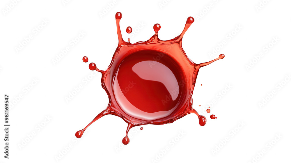 Poster a vibrant splash of red liquid, perfect for adding drama and energy to your creative projects and vi