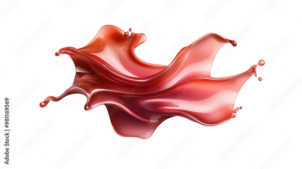 Poster a vibrant splash of red liquid, showcasing dynamic movement and texture, perfect for artistic and cr