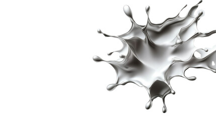 Close-up of an artistic silver splash, showcasing vibrant motion and fluidity on a dark background.