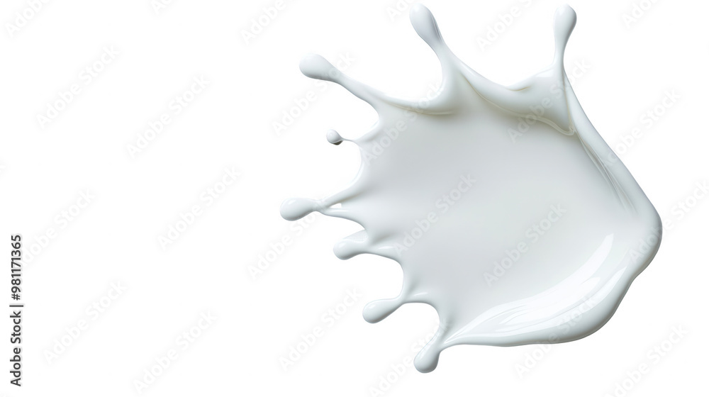 Poster dynamic splash of milk on a black background, showcasing texture and movement, perfect for culinary 