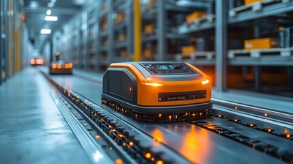Automated guided vehicles enhance picking efficiency in a modern warehouse environment