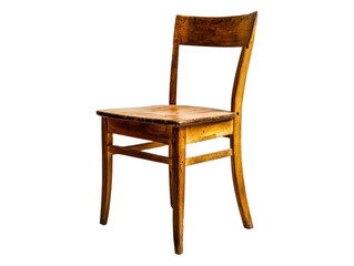  PNG simple wooden chair with  classic design on transparent background