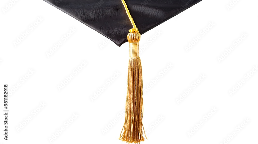 Wall mural graduation cap isolated on white background