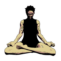 Yoga vector ilustration design template 