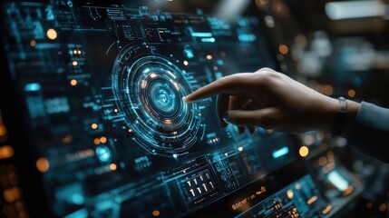 Obraz premium the concept of business technology the internet and the network virtual screen of the future and sees the inscription continuous improvement