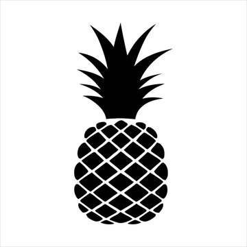 recommend clip art: Pineapple silhouette vector style Design On White Background