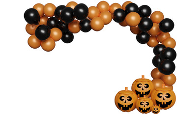set of halloween pumpkin, Set of Jack O Lantern Halloween pumpkin on transparent background cutout. PNG