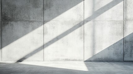 Concrete Wall and Floor with Sunlight Streaming Through a Window