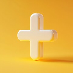 Obraz premium 3D Pharmacy Sign Icon: Drugstore Location Symbol Illustration Logo