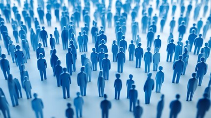 Diverse Silhouetted Group of Figures Forming a Unified Anonymous Collective