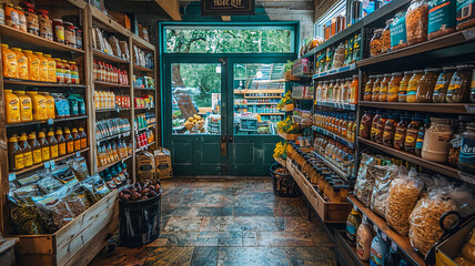 Fototapeta premium A Vibrant Vegan Grocery Store
