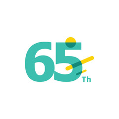 65 Th Anniversary Celebration Number Collection Design Fun