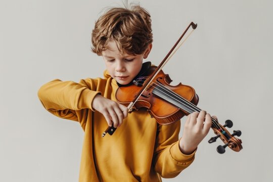 Kid playing violin kid performer fiddle.