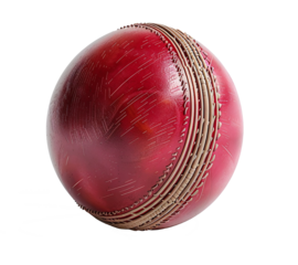 Cricket ball isolated on white background. PNG