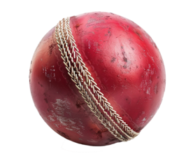 Cricket ball isolated on white background. PNG