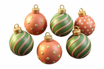 Flat Compostable Packaging Christmas Ornaments: Seamless Minimal Background with Eco-Friendly Design for a Zero Waste Holiday Season