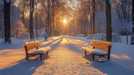 Naklejka premium bench in the park