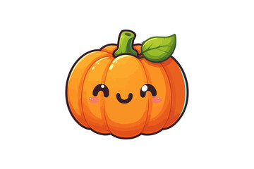 Pumpkin Cartoon Silhouette Vector Design for kids books.