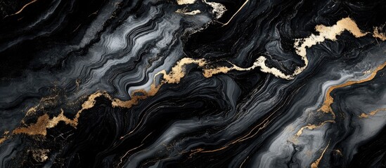 Obraz premium Exquisite Black Marble Textured Wallpaper Luxury Texture