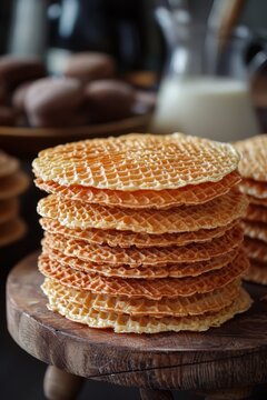Obleas - Thin wafer cookies often layered with cajeta (caramelized milk) or other sweet fillings.