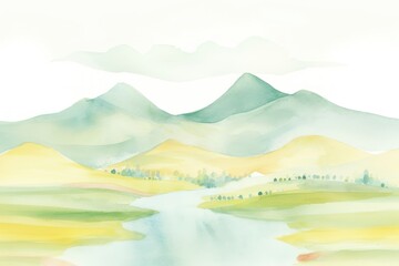 Naklejka premium Mountains and water backgrounds landscape outdoors.