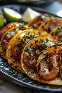 Tripas - Small intestines, often grilled and served as taco fillings, with cilantro and onions.