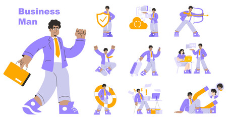 Businessman. Flat Vector Illustration